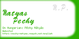 matyas pechy business card